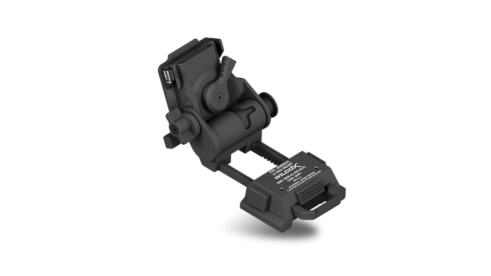 Wilcox G24 Night Vision Goggle Mount, Three Hole Shroud Standard/Lanyard/Cup, Black, 28300G70-B