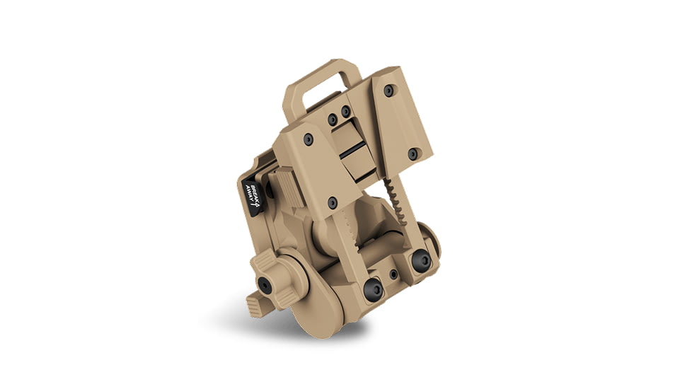 Wilcox G24 Night Vision Goggle Mount, Three Hole Shroud Standard/Lanyard/Cup, Tan, 28300G70-T