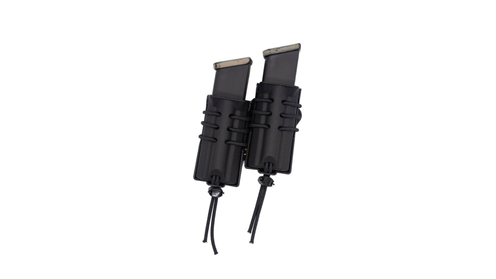 Wilder Tactical Evolution Universal Extended Rotating Double Pistol Magazine Pouch Belt Mount, UAB Belt Clip, Black, EVOEXRDUPBKBC