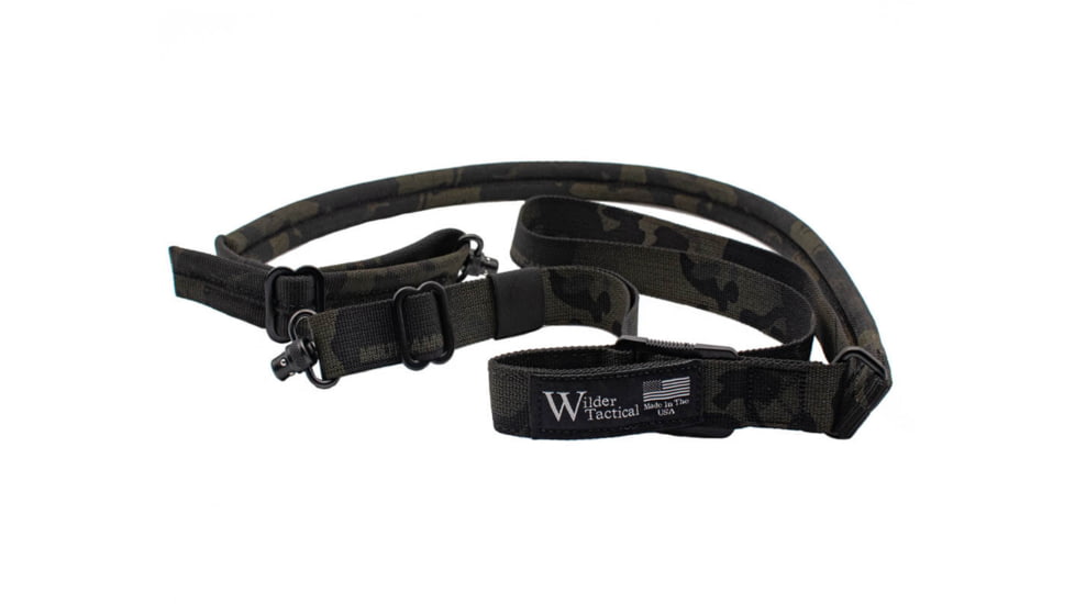 Wilder Tactical Minimalist Padded Sling, QD Swivel, Multicam Black, MPSMCBQDS