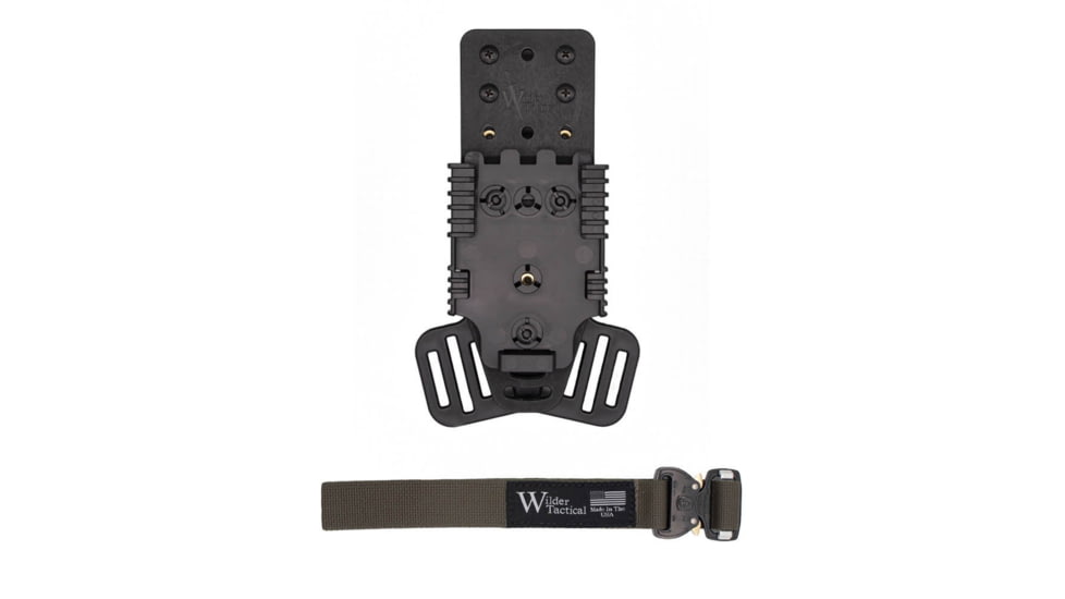 Wilder Tactical Multi Holster Platform w/QLS Receiver / 1in Web Strap, Cobra FM, Right, Ranger Green, MHPBKQLSRG1FMUABMC