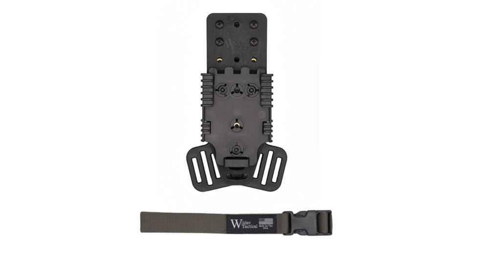 Wilder Tactical Multi Holster Platform w/QLS Receiver / 1in Web Strap, Plastic, Right, Ranger Green, MHPBKQLSRG1PUABMC
