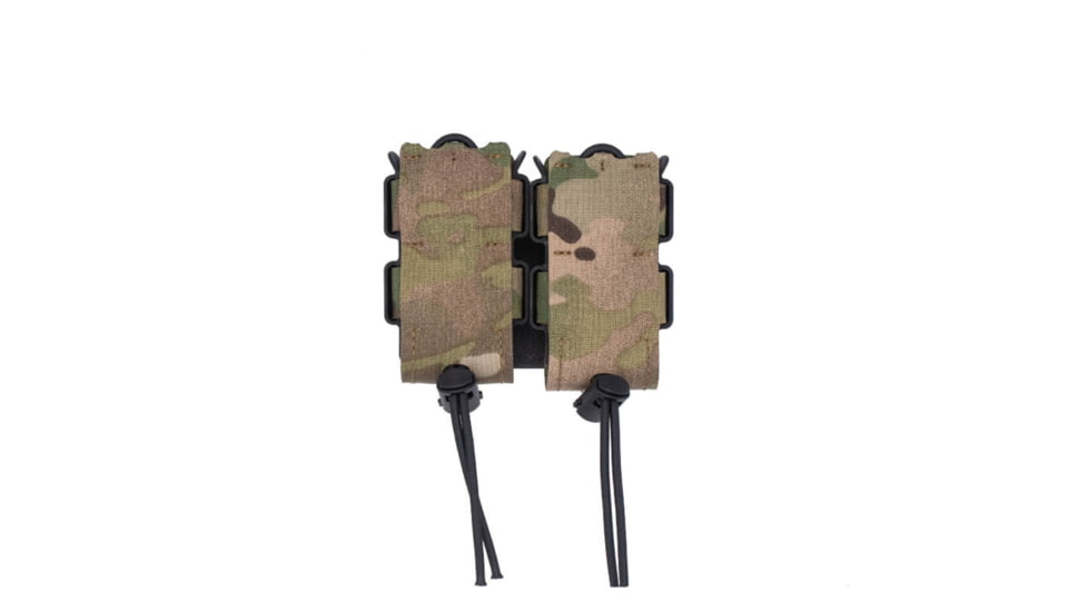 Wilder Tactical Urban Assault Double Pistol Magazine Pouch Extended Belt Mount, Duty UAB Clip, Multicam, UASEXDPMCDBC
