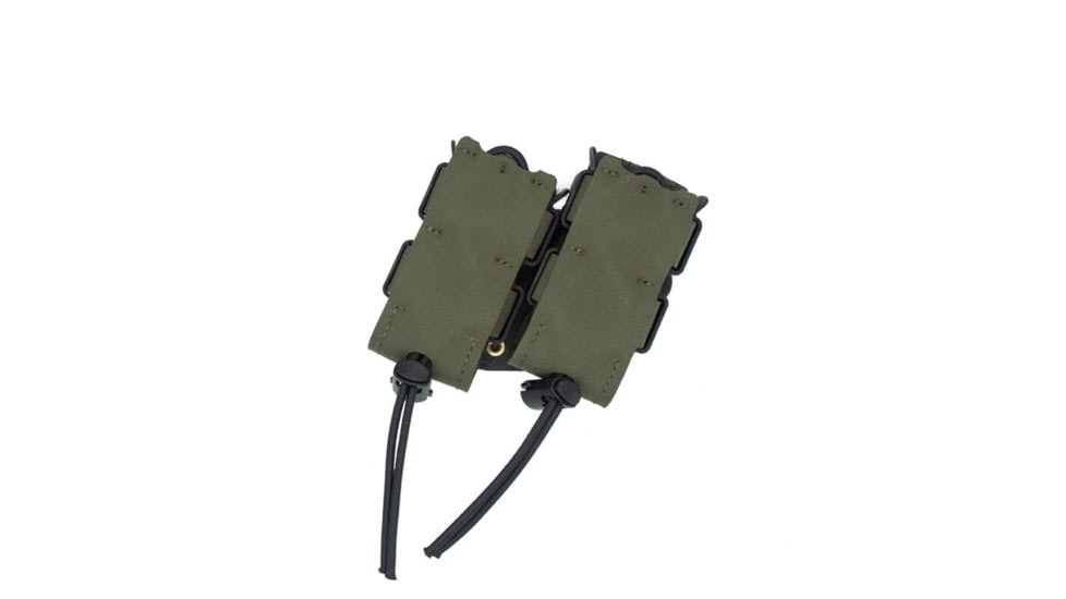 Wilder Tactical Urban Assault Standard Rotating Double Pistol Magazine Pouch, UAB Clip, Ranger Green, UASRDPRGBC