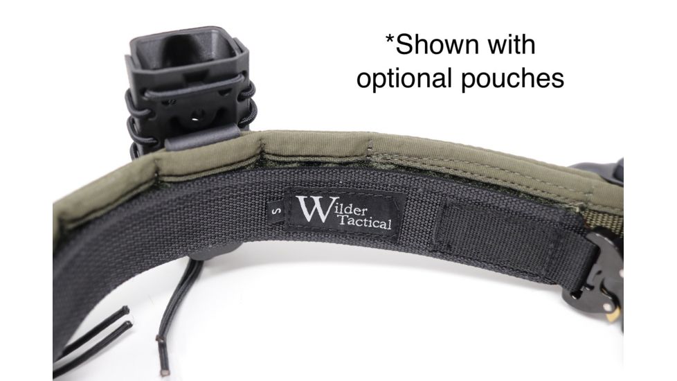 Wilder Tactical Wilder Urban Assault Belt 1.75in w/Integrated D-Ring and Inner Belt, Ranger Green, Small, 28-34 in, UABRGSM