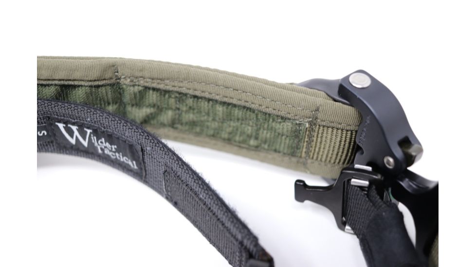 Wilder Tactical Wilder Urban Assault Belt 1.75in w/Integrated D-Ring and Inner Belt, Ranger Green, Small, 28-34 in, UABRGSM