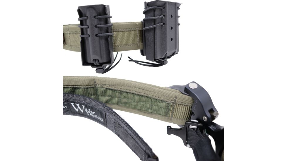 Wilder Tactical Wilder Urban Assault Belt 1.75in w/Integrated D-Ring and Inner Belt, Ranger Green, Small, 28-34 in, UABRGSM