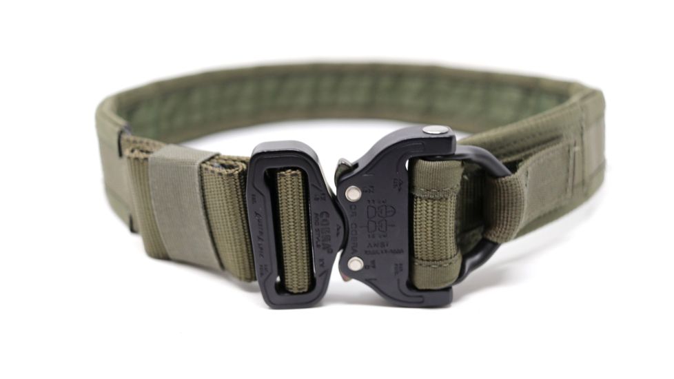 Wilder Tactical Wilder Urban Assault Belt 1.75in w/Integrated D-Ring and Inner Belt, Ranger Green, Small, 28-34 in, UABRGSM
