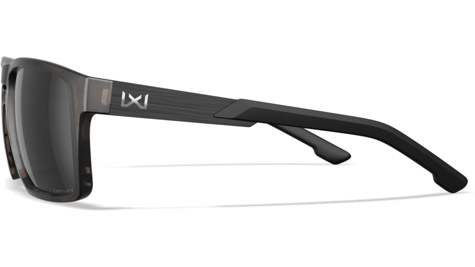 Wiley X Active 6 Apex Captivate Pol Sunglasses, Brown Frame, Matte Tortoise Black Mirror Lens, AC6APX05