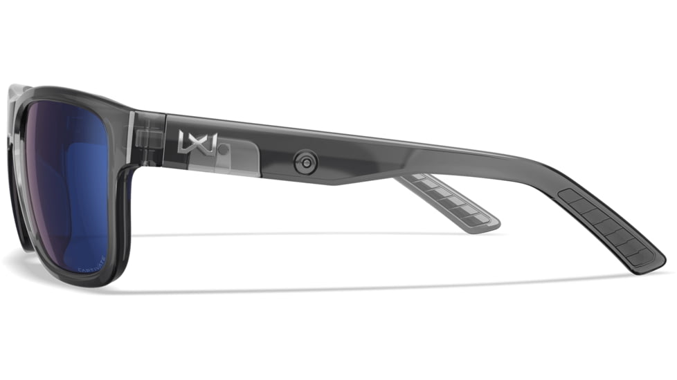 Wiley X Active 6 Ovation Matte Sunglasses, Capture Polar Blue Mirror, Crystal Dark Grey Lens, AC6OFN19