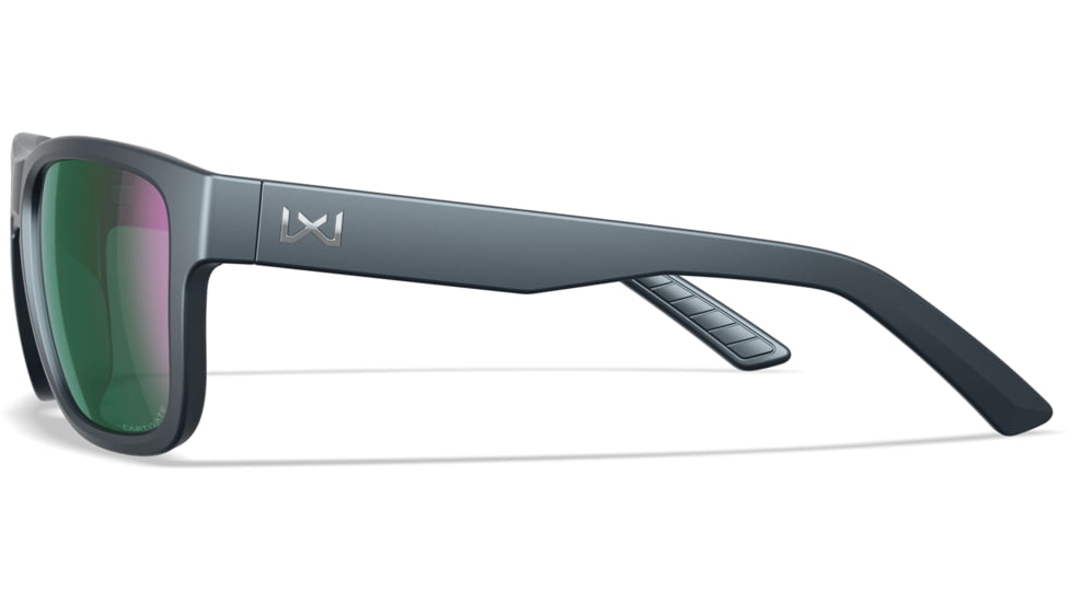 Wiley X Active 6 Ovation Matte Sunglasses, Polar Green Mirror, Graphite Grey Lens, AC6OVN17