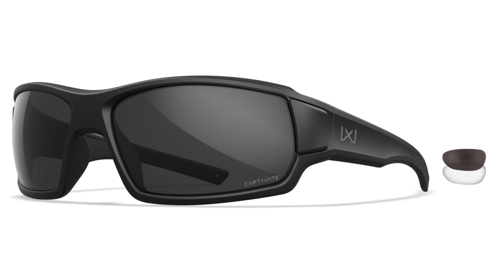 Wiley X Changeable Series Breach XL 2.5 Captivate Sunglasses, Grey Lens, CHBRCCSXL