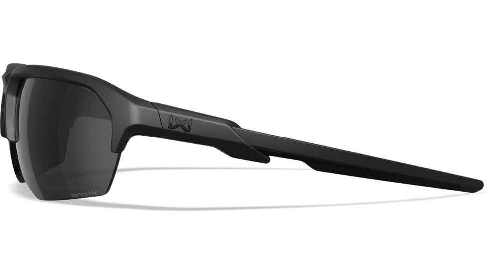 Wiley X Changeable Series Jakl Captivate Non-Pol Sunglasses, Matte Black Frame, Grey Lens, CHJKL02
