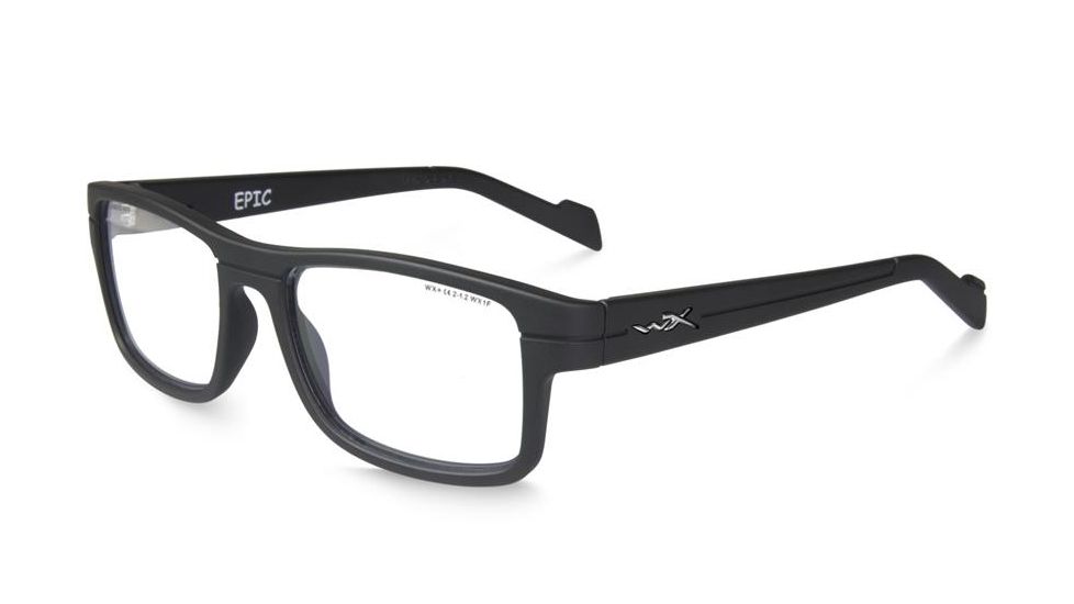 Wiley X Epic Safety Glasses, Matte Black Frame, No Polarized Lens WSEPC01