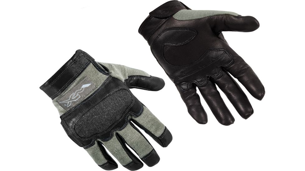 Wiley X Hybrid Removable Knuckle Gloves, Foliage Green, Small, G242.SM