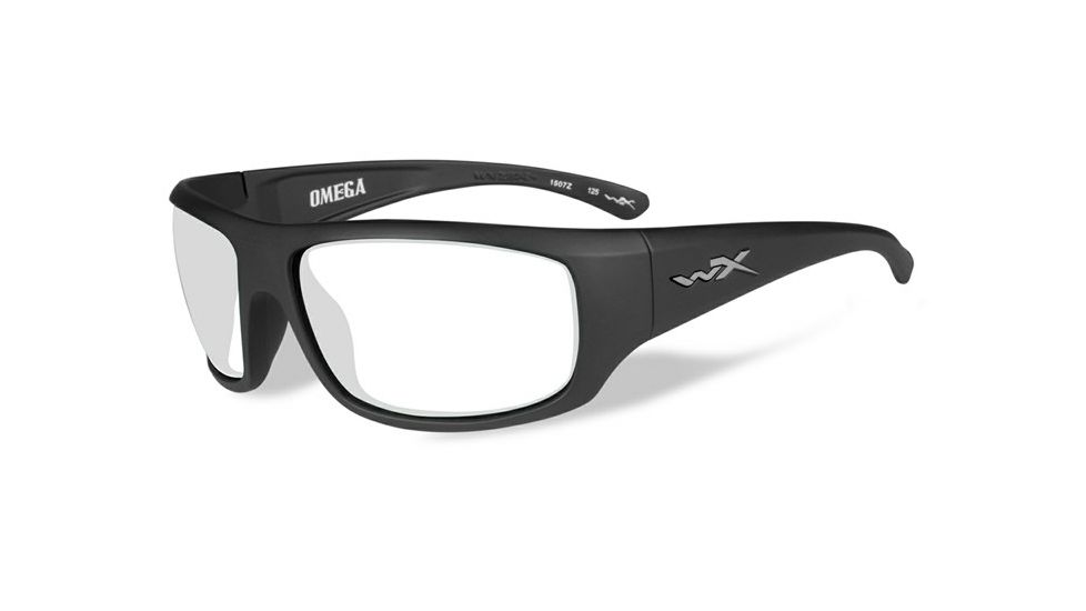 Wiley X Omega Single Vision Prescription Sunglasses, Matte Black Frame, ACOME07FSV