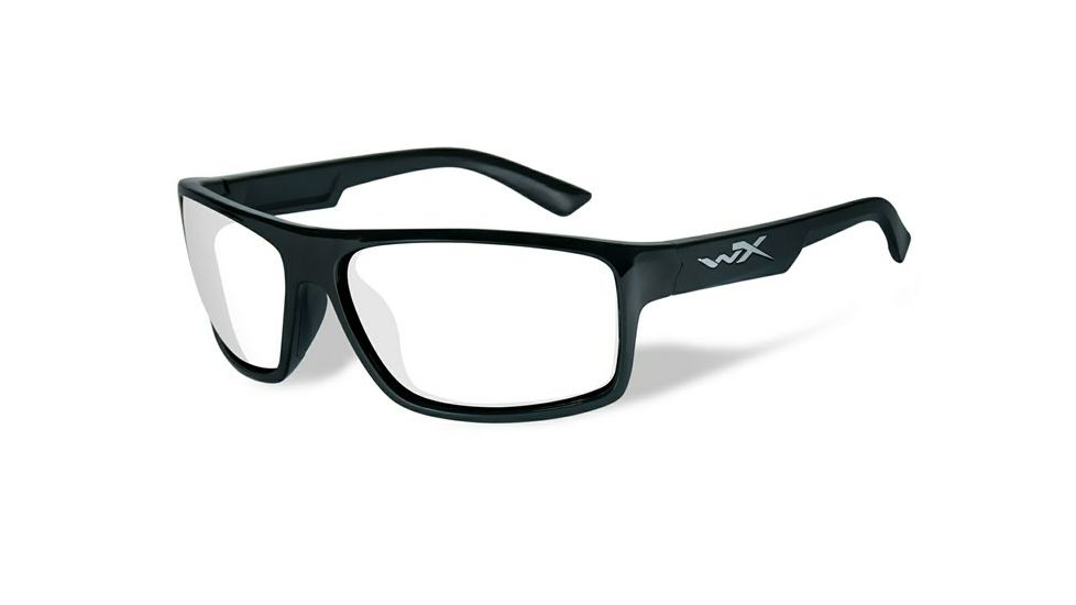 Wiley X Peak Single Vision Prescription Sunglasses, Gloss Black Frame, ACPEA01FSV