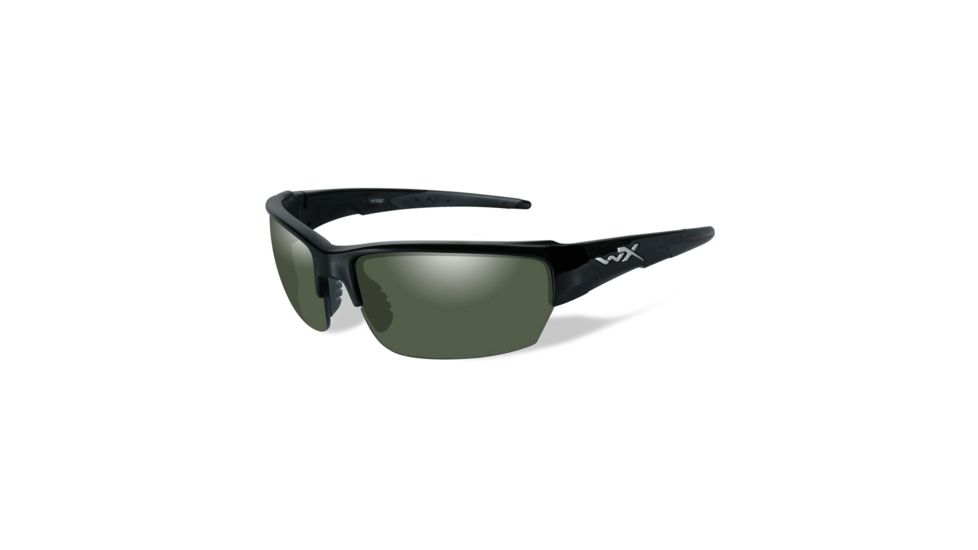 Wiley X Saint Single Vision Prescription Sunglasses, Gloss Black Frame, CHSAI04SV