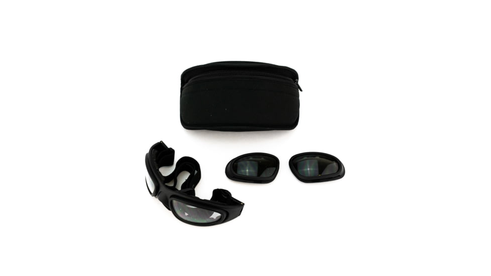 Wiley X SG-1 Goggle - 2 Lens Package, 1 Matte Black Frame w/Smoke Grey,Clear Lens, 71