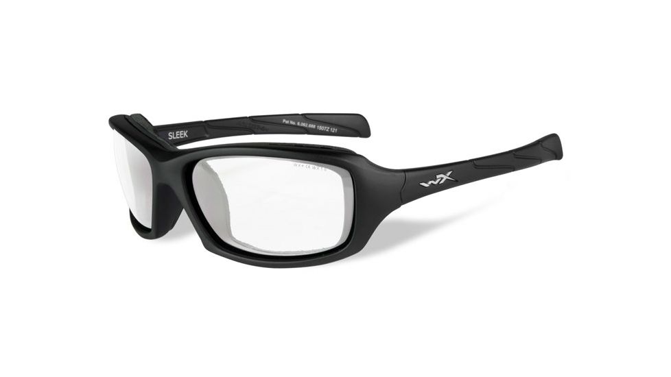 Wiley X Sleek Single Vision Prescription Sunglasses, Matte Black Frame, CCSLE02FSV