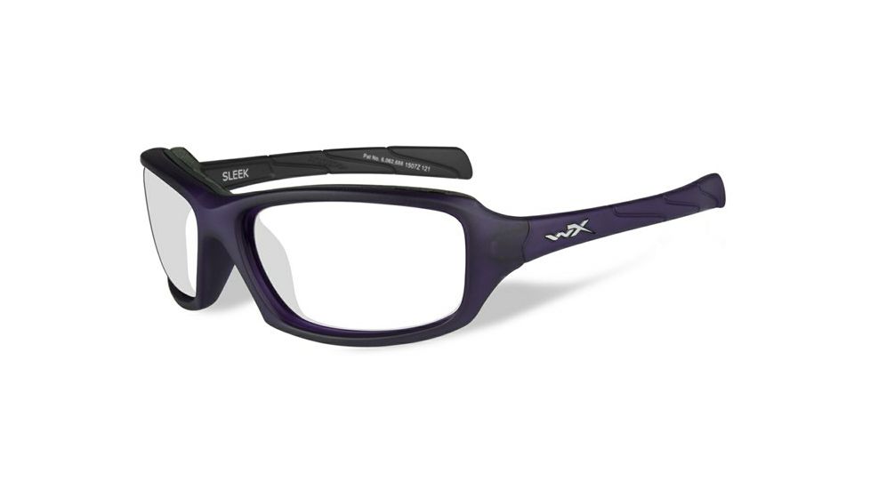 Wiley X Sleek Single Vision Prescription Sunglasses, Matte Violet Frame, CCSLE01FSV