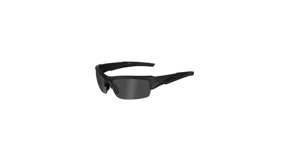 Wiley X Valor Sunglasses,Matte Black Frame,Polarized Smoke Grey Lens WXCHVALPS