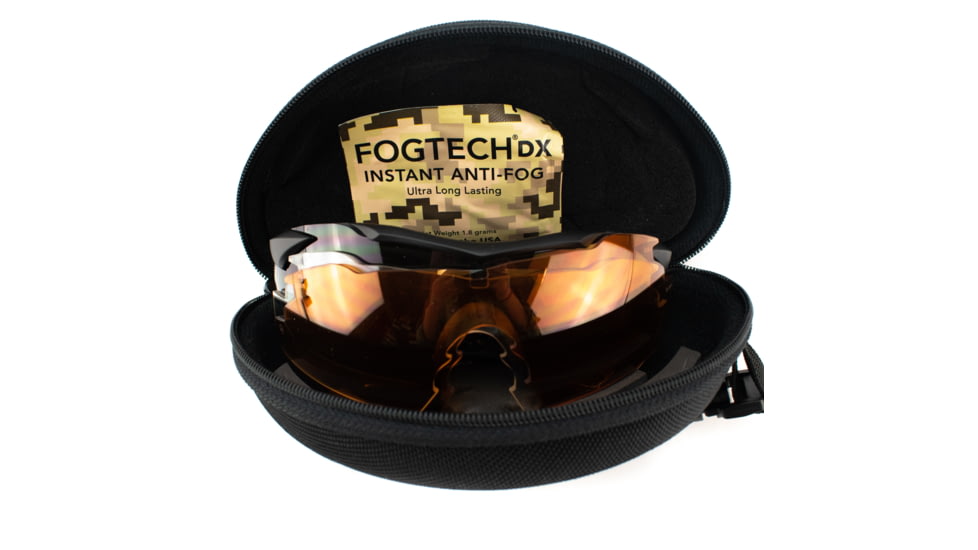 Wiley X Vapor Safety Sunglasses, 3 Lens Package, 1 Matte Black Frame w/Smoke Grey, Clear, Light Rust Lens, 3502