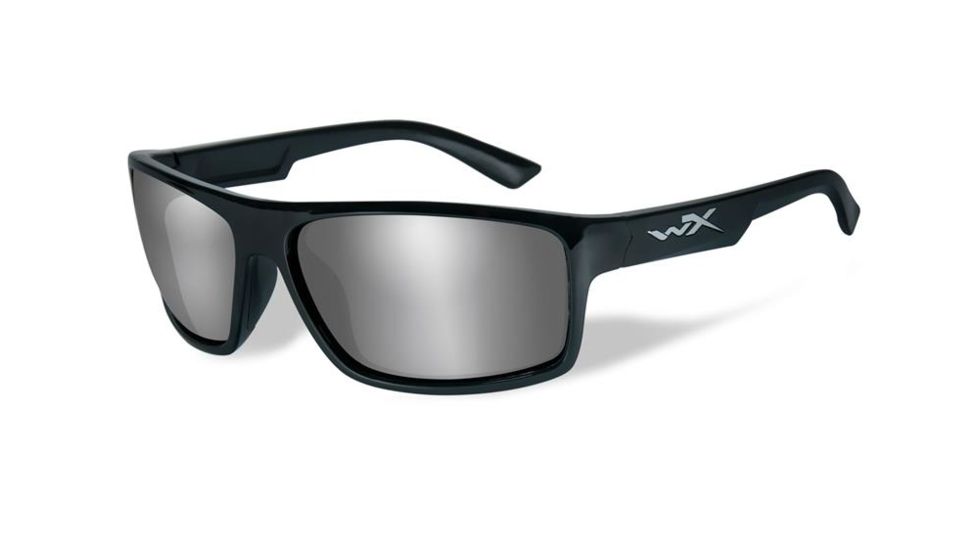 Wiley X WX Peak Bifocal Prescription Sunglasses, Gloss Black Frame, ACPEA01FBI