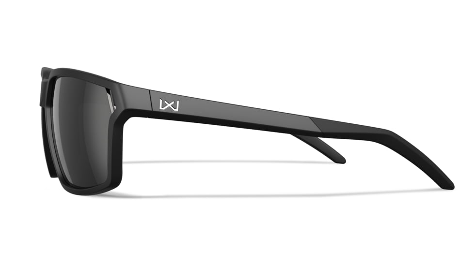 Wiley X WX Sierra Sunglasses, Matte Black Frame, Sierra Captivate Pol Black Mirror Lens, AC6SRA05