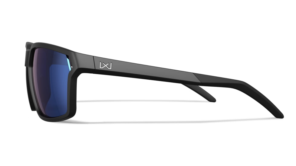 Wiley X WX Sierra Sunglasses, Matte Black Frame, Sierra Captivate Pol Blue Mirror Lens, AC6SRA09