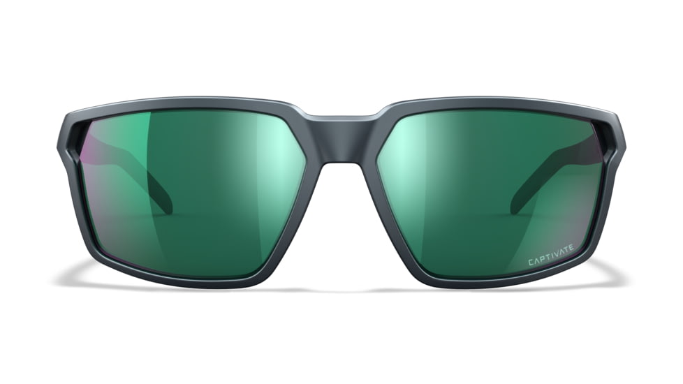 Wiley X WX Sierra Sunglasses, Matte Graphite Frame, Sierra Captivate Pol Green Mirror Lens, AC6SRA07