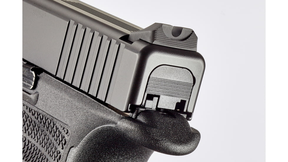 Wilson Combat Battlesight Rear Sight for Glock, U-Notch, Serrated Blade, Black, 933B