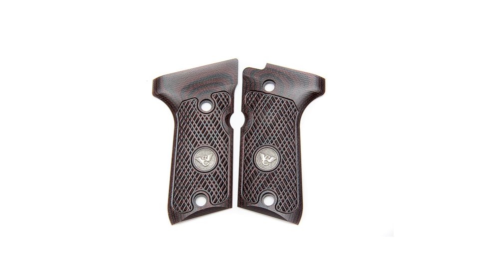 Wilson Combat Beretta 92, 96 Compact G10 Grips, ULTRA THIN with WC Logo, Black Cherry 728-CP-UT-BC