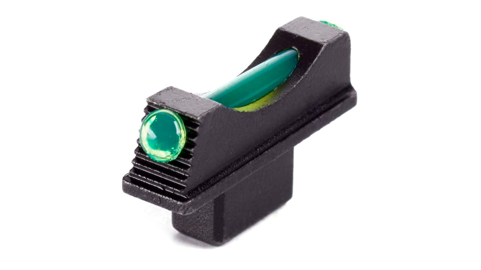 Wilson Combat Colt Python/Anaconda Front Sight, Snag-Free, Black/Green Fiber Optic, 1053FOG180