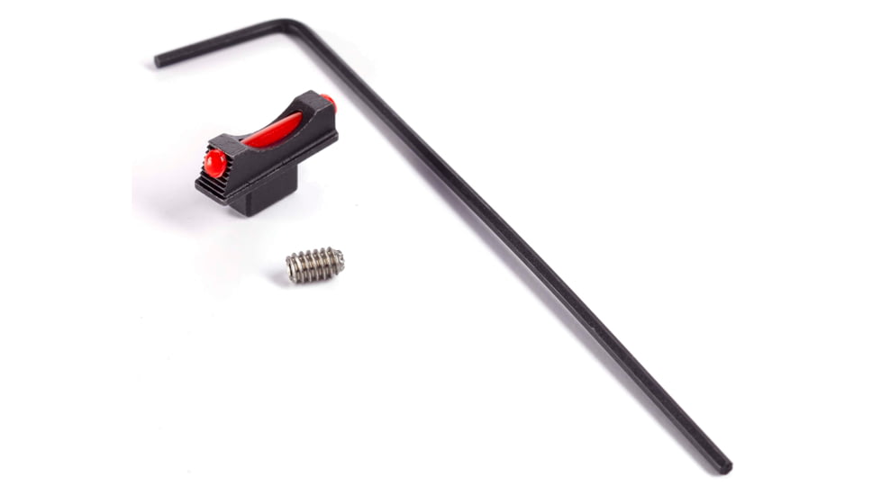 Wilson Combat Colt Python/Anaconda Front Sight, Snag-Free, Black/Red Fiber Optic, 1053FOR180