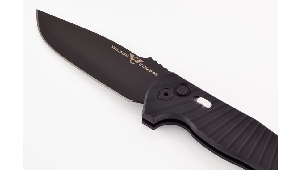 Wilson Combat Pro Tech, Eagle Automatic by Les George, Matte Black DLC Blade Finish, Matte Black, WTK-EAGLE-AB