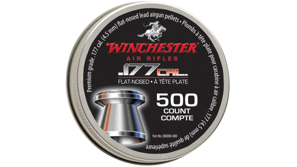 Winchester Airguns .177 Cal. Flat Pellets, 500 Tin, 987415-406