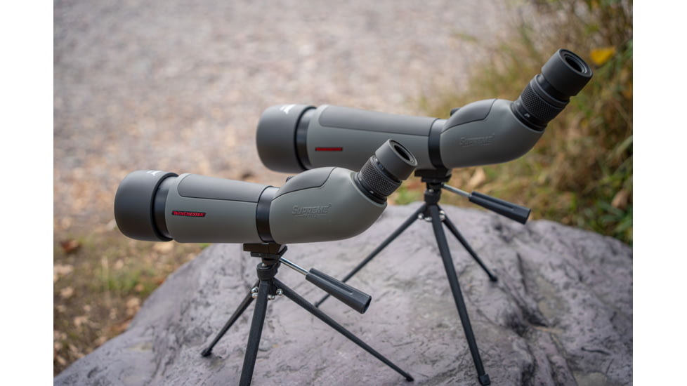 Winchester Supreme Optics W20-60x65mm Spotting Scope, Black/Gray, WQ-SS-SPRM12-20-60x65