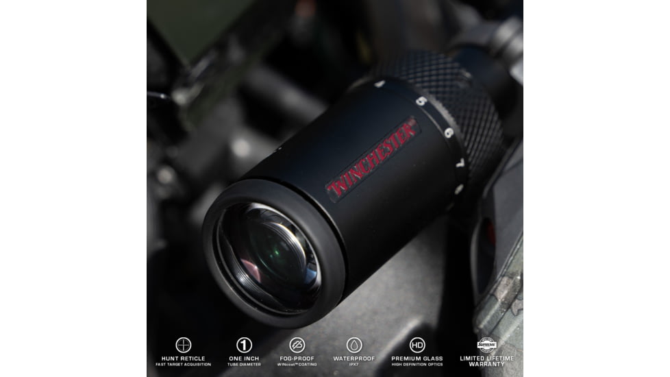 Winchester Supreme Optics 3.5-10x50mm Riflescope, Black, 3.5-10x50