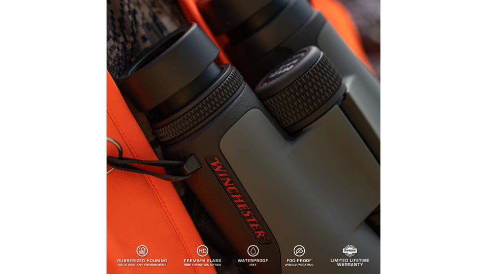 Winchester Supreme Optics 8x42mm Binocular, Black/Gray, W12-0842