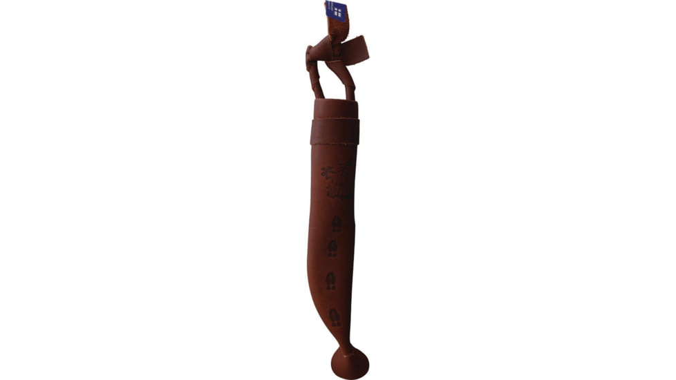 Wood Jewel 6.75in Zebra Fixed Blade Knife, 6.75in Overall, 2.38in Carbon Steel Blade, Zebra Wood Handle, Leather Sheath, 23ZVP