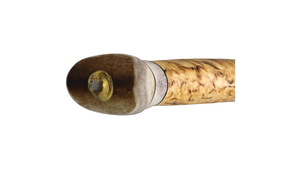 Wood Jewel 6.75in Vuolu Curly Birch Knife, 6.75in Overall, 2.25in Carbon Steel Blade, Curly Birch Handle, Leather Sheath, 23VP