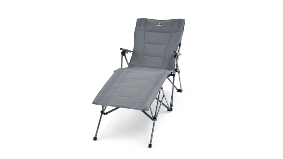 Woods Ashcroft 3-Position Reclining Camping Lounger Chair, Gun Metal, CTI0765943G