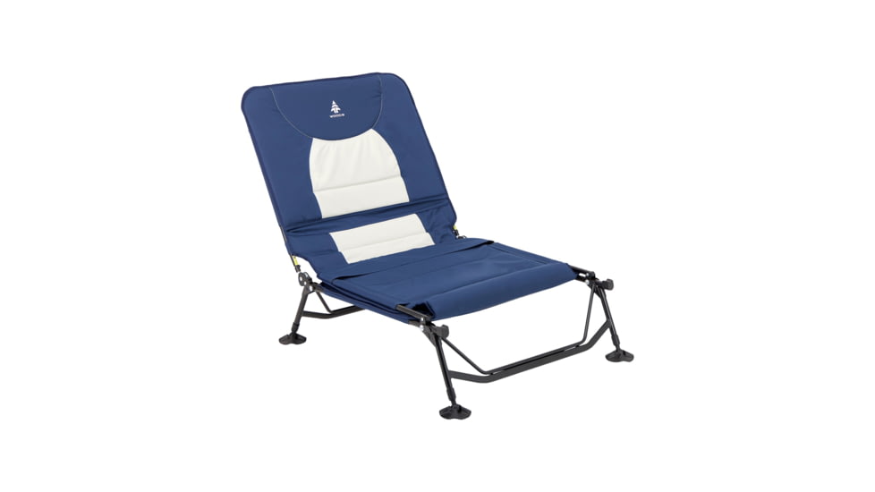 Woods Portable Quick Set-up Folding Adjustable 2-in-1 Camping Lounger/Cot, Navy, CTI0765535N