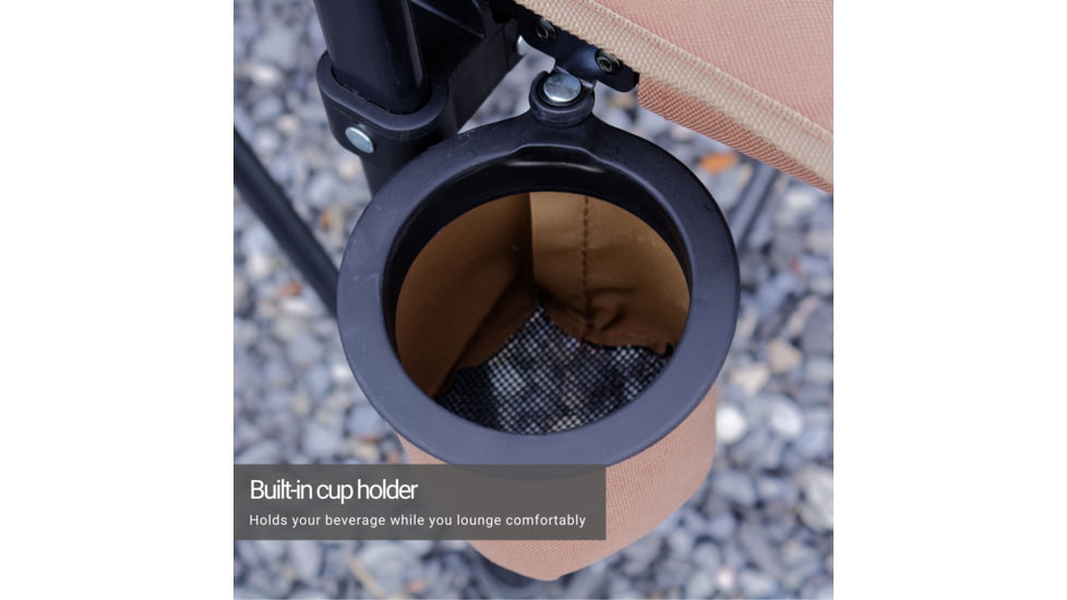 Woods Siesta Folding Reclining Padded Camping Chair, Dijon, CTI0765868