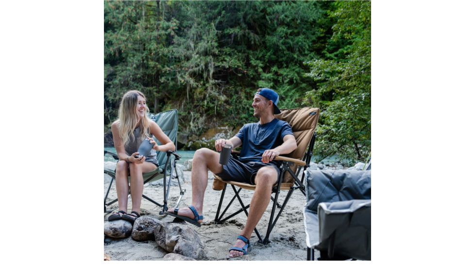 Woods Siesta Folding Reclining Padded Camping Chair, Dijon, CTI0765868