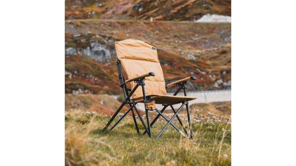 Woods Siesta Folding Reclining Padded Camping Chair, Dijon, CTI0765868