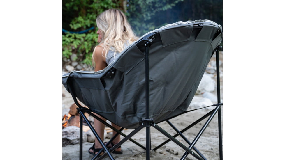 Woods Strathcona Fully Padded Folding Camping Bucket Chair, Gray, CTI0766048G