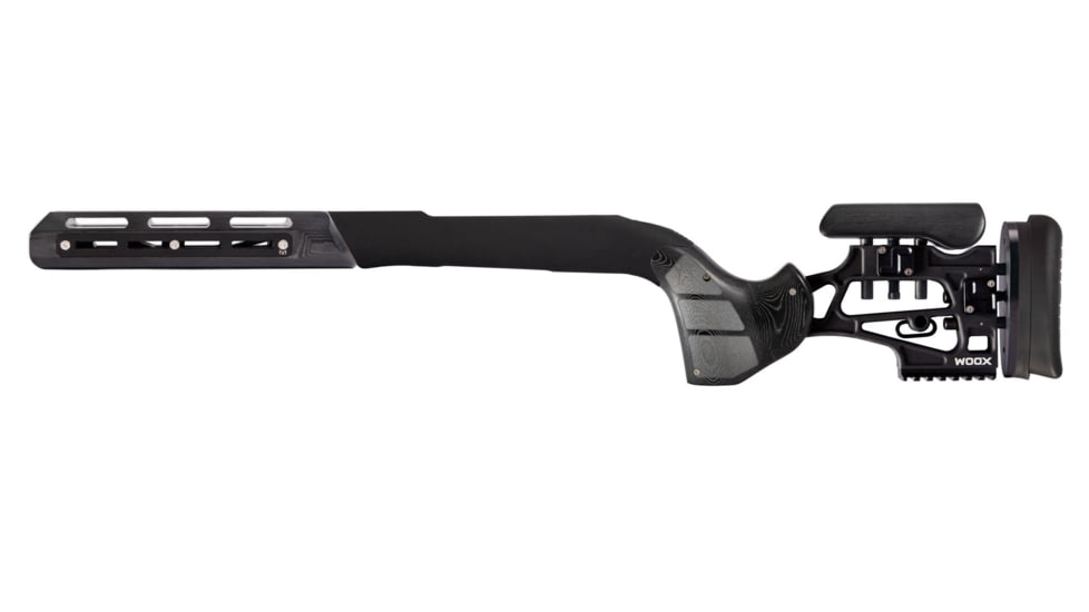 WOOX Furiosa Rifle Chassis, Remington 700 &amp; Clones, DBM Short Action, Left Hand, Micarta Black, SH.CHS013.05LH