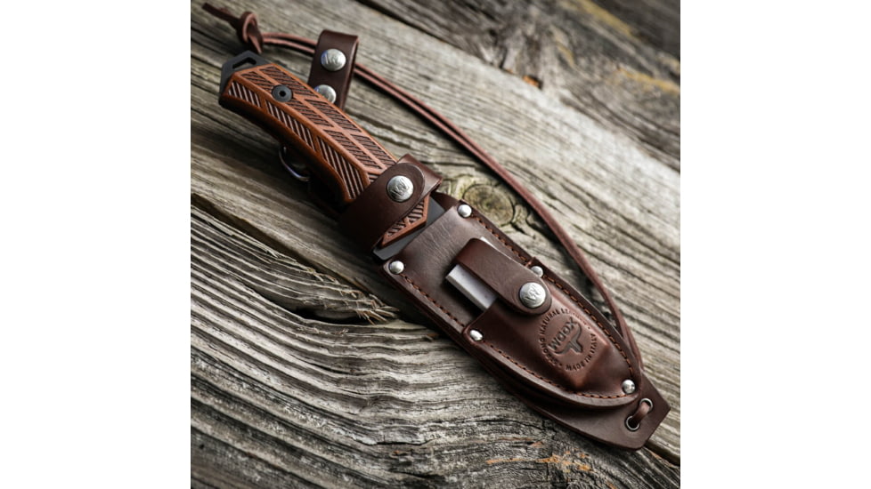 WOOX Rock 62 Genuine Leather High-End Sheath, Brown, BU.SHT001.01